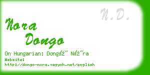 nora dongo business card